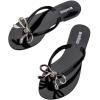 image:imageMelissa Harmonic Eclipse Womens Fashion Sandals  Dressy Flip Flops with Metallic Bow  Lightweight PVC Flexible Design  Summer Sandals for Women Flat amp FlexibleIris  BlackSilver