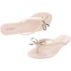 image:imageMelissa Harmonic Eclipse Womens Fashion Sandals  Dressy Flip Flops with Metallic Bow  Lightweight PVC Flexible Design  Summer Sandals for Women Flat amp FlexibleIris  BeigeGold