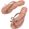 image:imageMelissa Harmonic Eclipse Womens Fashion Sandals  Dressy Flip Flops with Metallic Bow  Lightweight PVC Flexible Design  Summer Sandals for Women Flat amp FlexibleIris  Brown