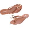 image:imageMelissa Harmonic Eclipse Womens Fashion Sandals  Dressy Flip Flops with Metallic Bow  Lightweight PVC Flexible Design  Summer Sandals for Women Flat amp FlexibleIris  Brown