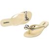 image:imageMelissa Harmonic Eclipse Womens Fashion Sandals  Dressy Flip Flops with Metallic Bow  Lightweight PVC Flexible Design  Summer Sandals for Women Flat amp FlexibleBeige
