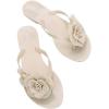 image:imageMelissa Harmonic Petals Jelly Flip Flops with Floral Applique for WomenBeige
