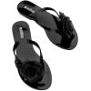 image:imageMelissa Harmonic Petals Jelly Flip Flops with Floral Applique for WomenBlack