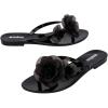 image:imageMelissa Harmonic Petals Jelly Flip Flops with Floral Applique for WomenBlack