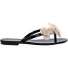 image:imageMelissa Harmonic Petals Jelly Flip Flops with Floral Applique for WomenBlackBeige