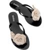 image:imageMelissa Harmonic Petals Jelly Flip Flops with Floral Applique for WomenBlackBeige