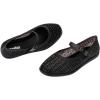 image:imageMelissa Harper Ballet Flat with Adjustable Buckle for WomenClear Black