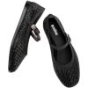 image:imageMelissa Harper Ballet Flat with Adjustable Buckle for WomenClear Black