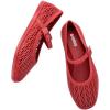 image:imageMelissa Harper Ballet Flat with Adjustable Buckle for WomenRed