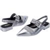 image:imageMelissa Ladylike Slingback Flats for WomenSilverBlack