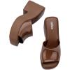 image:imageMelissa Posh SlipOn Platform Jelly Heels for WomenBrown