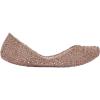 image:imageMelissa Campana Papel Flats for Women  Comfortable Stylish amp Flexible SlideOn ClosedToe Jelly Flat Shoes with Hollow Interwoven Cut Out DesignBeigeGlitter