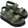 image:imageMelissa Dune Platform SandalsBlackGreen