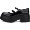 image:imageMelissa Farah Platform Shoes for Women Jelly Closed Toe with BuckleBlack