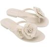 image:imageMelissa Harmonic Petals Jelly Flip Flops with Floral Applique for WomenBeige