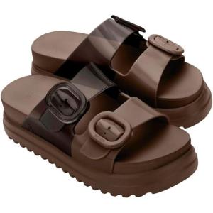 image:imageMelissa Cozy Platform Sandals for WomenLight BrownBrown