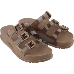 image:imageMelissa Cozy Stripes Slides for WomenTransparentarent Brown