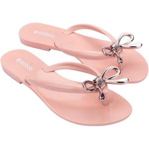 image:imageMelissa Harmonic Eclipse Womens Fashion Sandals  Dressy Flip Flops with Metallic Bow  Lightweight PVC Flexible Design  Summer Sandals for Women Flat amp FlexibleIris  PinkRose