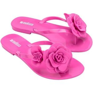image:imageMelissa Harmonic Petals Jelly Flip Flops with Floral Applique for WomenLilac