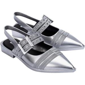 image:imageMelissa Ladylike Slingback Flats for WomenSilverBlack