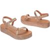 image:imageSun Downtown Platform Sandal in BlackBeige Glitter