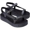 image:imageSun Downtown Platform Sandal in BlackGlitter Black