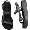 image:imageSun Downtown Platform Sandal in BlackGlitter Black