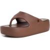 image:imageFree Platform Thong Sandal in Dark BeigeBronze