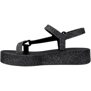 image:imageSun Downtown Platform Sandal in BlackGlitter Black
