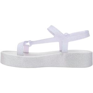 image:imageSun Downtown Platform Sandal in BlackGlitter White