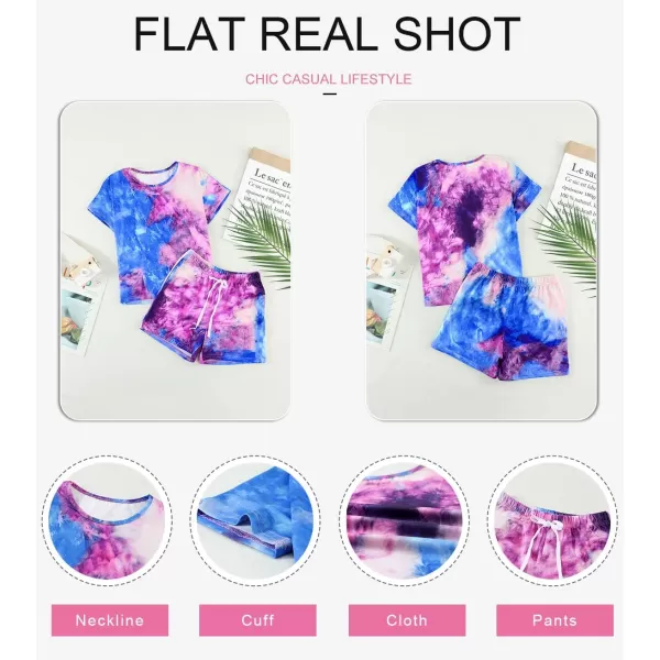 Dokotoo Girls Summer T-Shirt and Shorts Set with Side Pockets