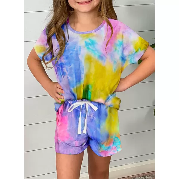 Dokotoo Girls Summer T-Shirt and Shorts Set with Side Pockets