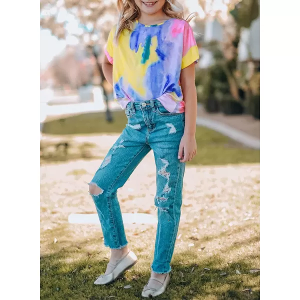 Dokotoo Girls Summer T-Shirt and Shorts Set with Side Pockets