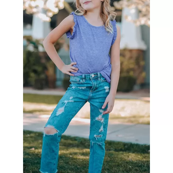Dokotoo Girls Summer T-Shirt and Shorts Set with Side Pockets