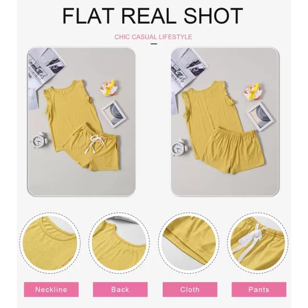 Dokotoo Girls Summer T-Shirt and Shorts Set with Side Pockets