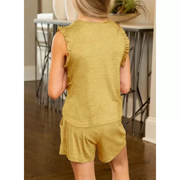 Dokotoo Girls Summer T-Shirt and Shorts Set with Side Pockets