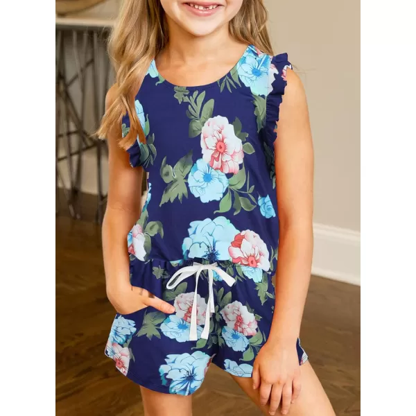 Dokotoo Girls Summer T-Shirt and Shorts Set with Side Pockets