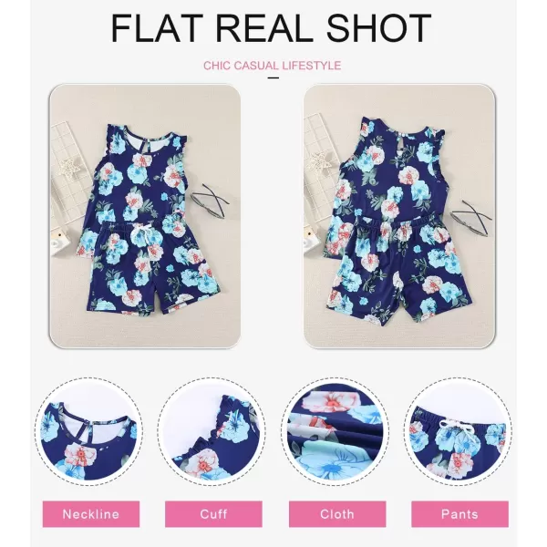 Dokotoo Girls Summer T-Shirt and Shorts Set with Side Pockets
