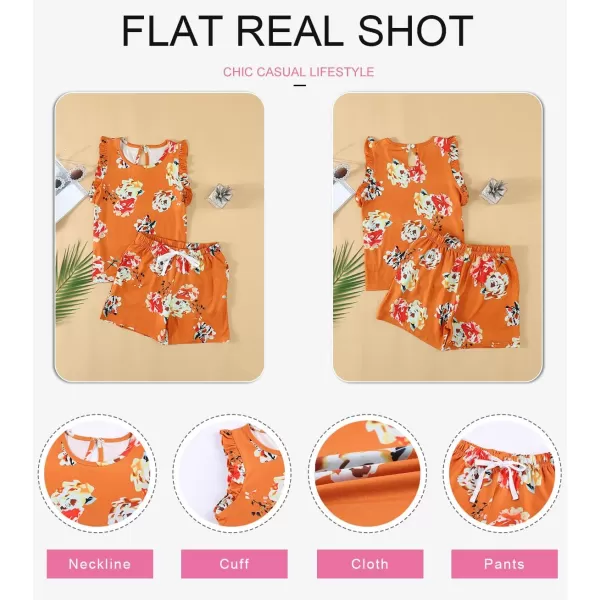 Dokotoo Girls Summer T-Shirt and Shorts Set with Side Pockets