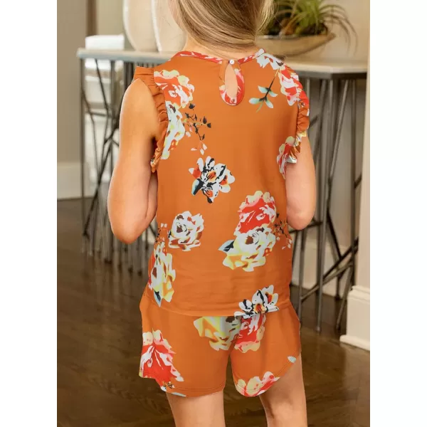 Dokotoo Girls Summer T-Shirt and Shorts Set with Side Pockets
