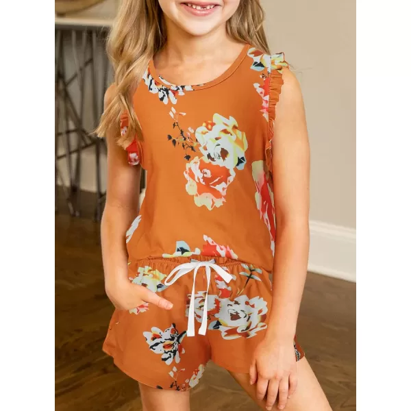 Dokotoo Girls Summer T-Shirt and Shorts Set with Side Pockets