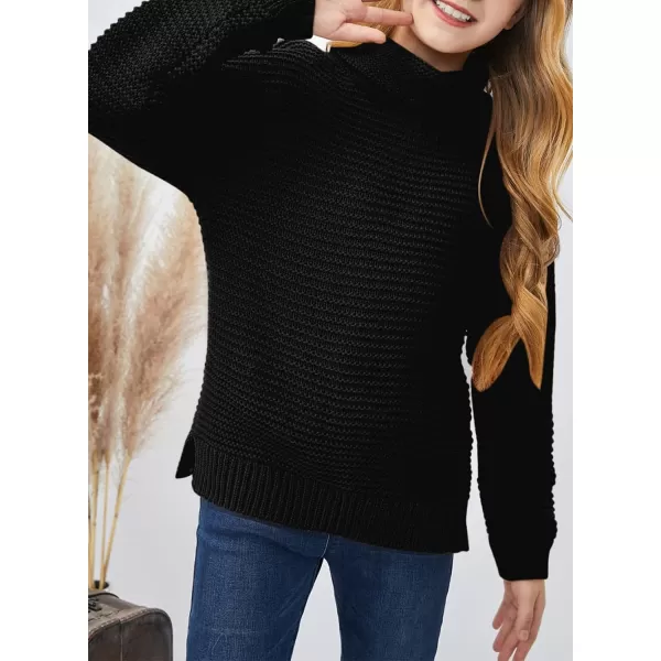 Dokotoo Girls Turtleneck Sweaters Kids Long Sleeve Chunky Knit Pullover Sweater Tops