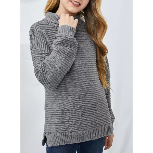 Dokotoo Girls Turtleneck Sweaters Kids Long Sleeve Chunky Knit Pullover Sweater Tops