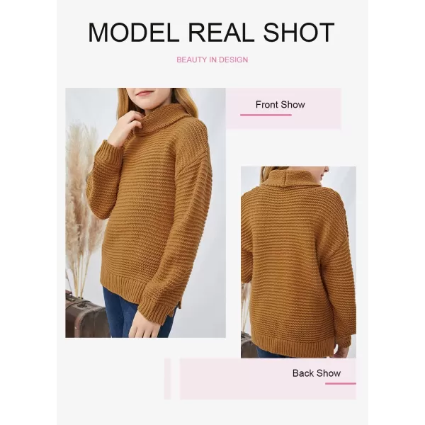 Dokotoo Girls Turtleneck Sweaters Kids Long Sleeve Chunky Knit Pullover Sweater Tops