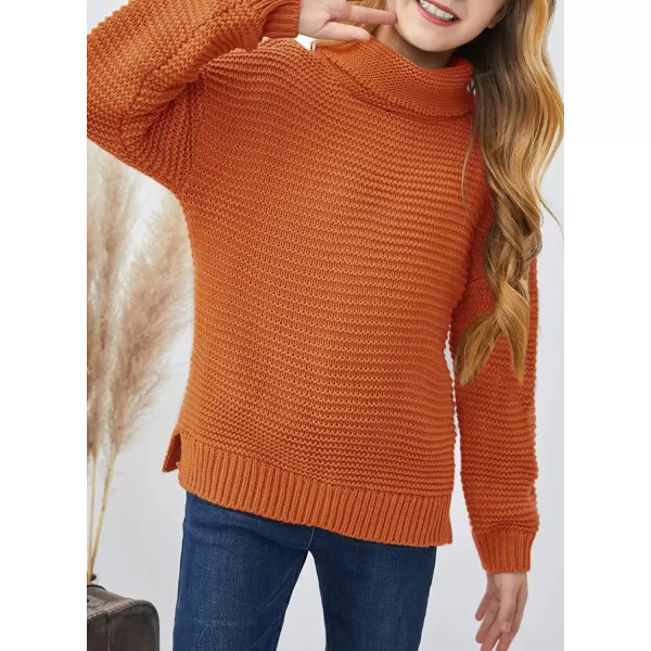 Dokotoo Girls Turtleneck Sweaters Kids Long Sleeve Chunky Knit Pullover Sweater Tops