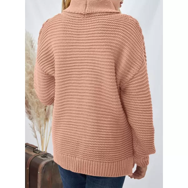 Dokotoo Girls Turtleneck Sweaters Kids Long Sleeve Chunky Knit Pullover Sweater Tops
