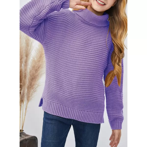 Dokotoo Girls Turtleneck Sweaters Kids Long Sleeve Chunky Knit Pullover Sweater Tops
