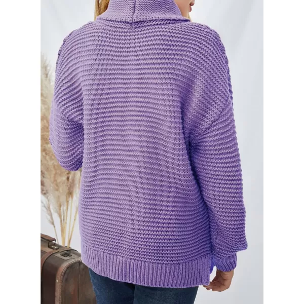 Dokotoo Girls Turtleneck Sweaters Kids Long Sleeve Chunky Knit Pullover Sweater Tops