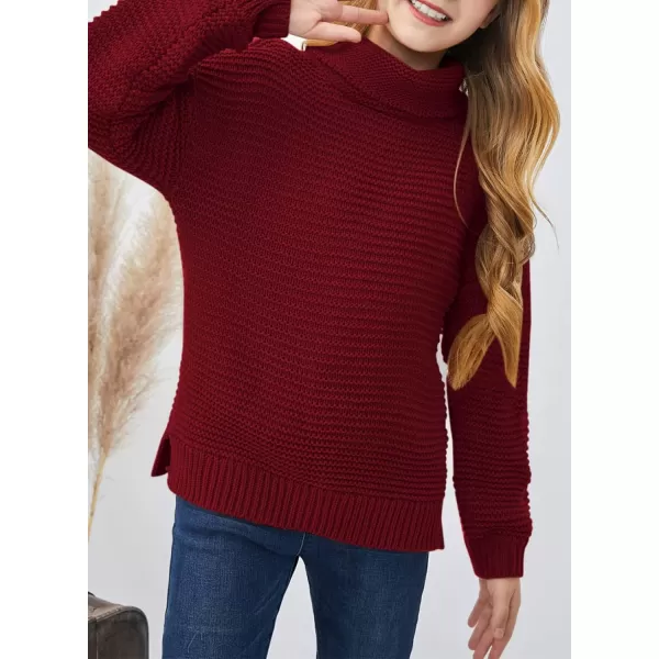 Dokotoo Girls Turtleneck Sweaters Kids Long Sleeve Chunky Knit Pullover Sweater Tops