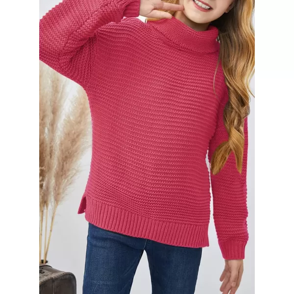 Dokotoo Girls Turtleneck Sweaters Kids Long Sleeve Chunky Knit Pullover Sweater Tops